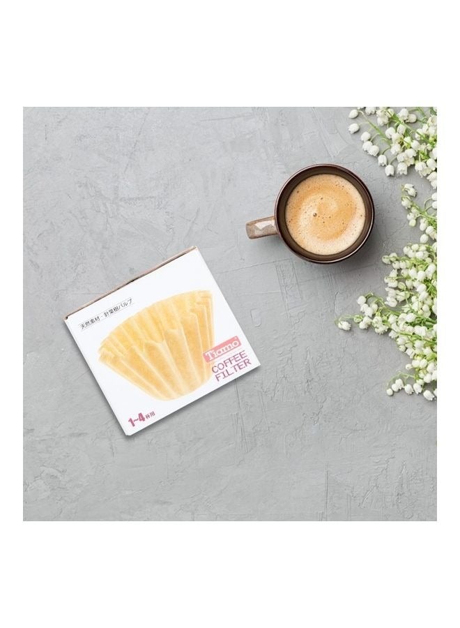 1-2 Cup Coffee Filters, Pack of 50 Disposable Basket Coffee Filter Paper, Thicken Natural Coffee Filter Basket for Commercial, Home Coffee Maker, Pour Over Coffee Kit (Brown)  - Image 5
