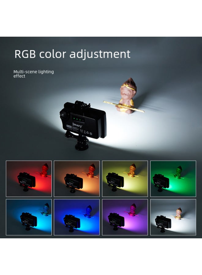 Jmary Waterproof Photo Photography Lighting Led Fill Light Diving Light Photography Light Mini Full Color Rgb Light-Color:Black  - Image 5