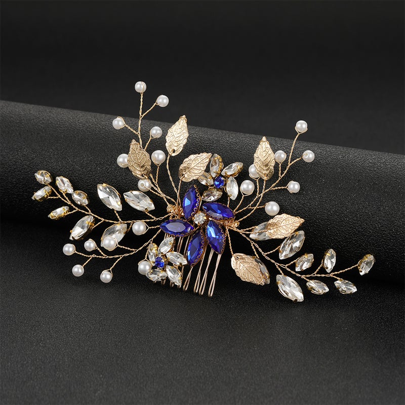 Wedding Bride Rhinestone Hair Comb Jewelry Wedding Piece Comb Headband - Image 1