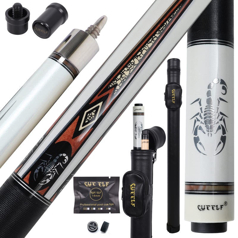 CUEELF Pool Cue StickBilliard Cue Sticks with Hard Case Low Deflection Shaft Professional Billiard Pool Cues Sticks 19521 oz cue Stick
