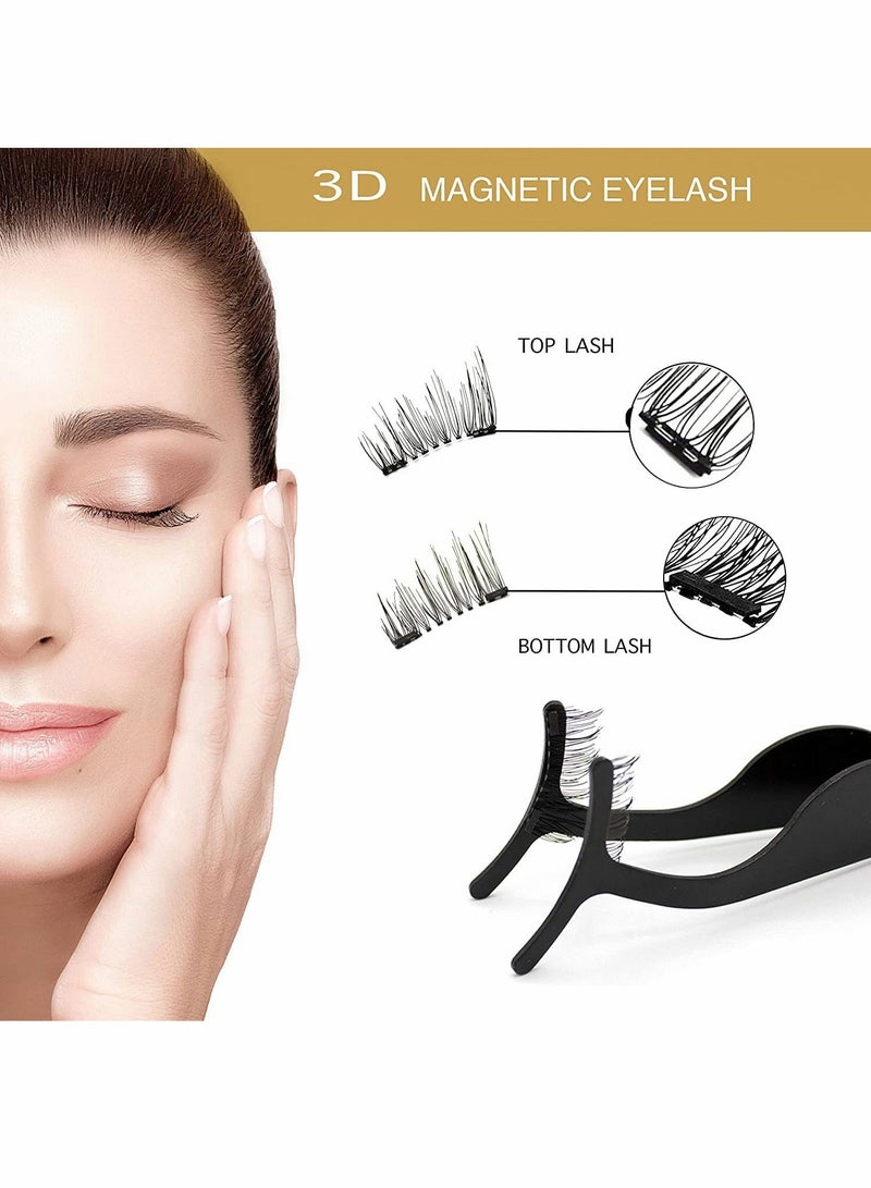 Y&D Magnetic Lashes, 8Pcs Eyelashes without Eyeliner, Dual Natural Look Half Perfect Reusable Eyelashes, Featherlight and Waterproof - Image 4