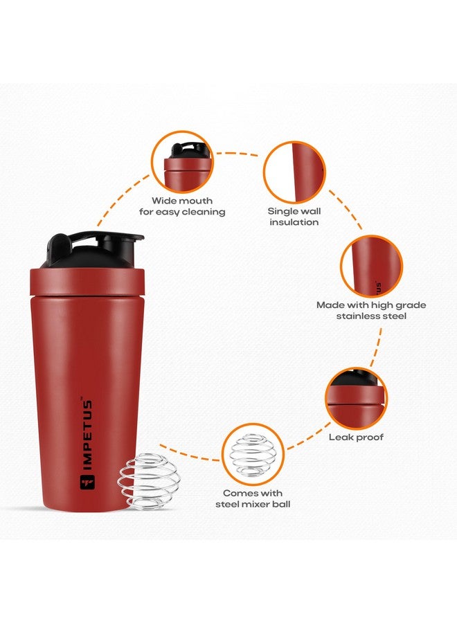IMPETUS Stainless Steel Protein Shaker for Gym 750ml, Shaker for Gym, Protein Shaker Bottle, Sipper, Gym Bottle, Shaker Bottles, Gym Accessories for Men Workout, Protein Shaker, Gym Shaker Bottle - Image 2