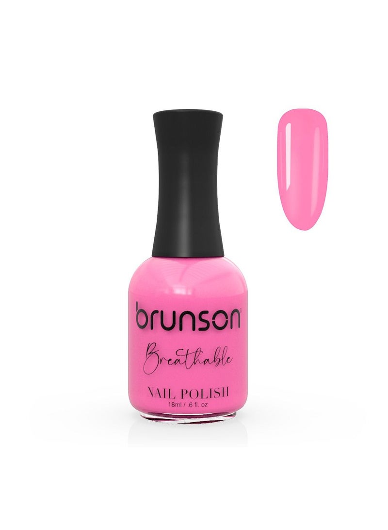 Brunson breathable nail polish halal nail lacquer wudu friendly quick dry long lasting but easy peel off glossy shine water based nail paint 18ml