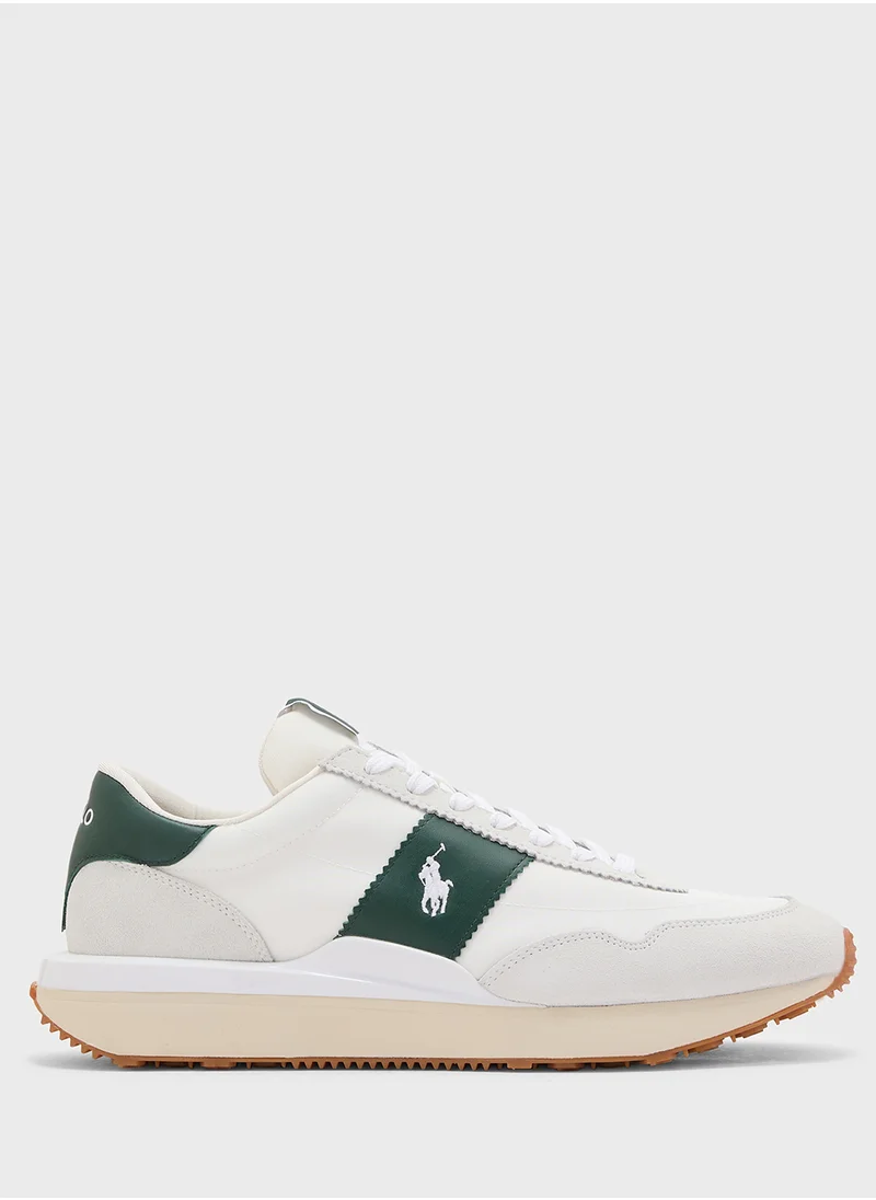 Lauren Ralph Lauren Train 89 Pp Logo Detail Lace Up Low Top Sneakers