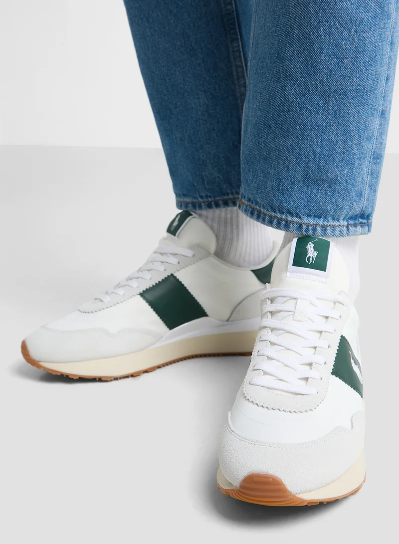 Lauren Ralph Lauren Train 89 Pp Logo Detail Lace Up Low Top Sneakers