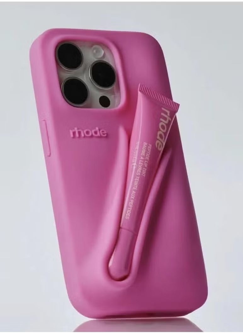 rhode Peptide Lip Tint (SHORTCAKE) + Summer Lip Case Case for iPhone 16 Plus (SHORTCAKE) - Limited Edition - Image 1