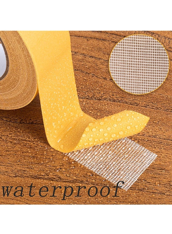 Peachjoy Double Sided Tape Heavy Duty, 5cmx20m Universal High Tack Strong Wall Adhesive with Fiberglass Mesh, Super Sticky Resistente Clear Tape, Easy Use Mounting Tape for Rug Fixed Floor Wall Deco  - Image 4