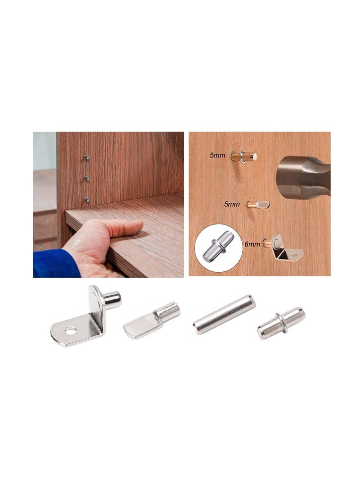 KNP KNP 120 Pcs Shelf Pins 5mm Shelf Holder Support Pins are durable and reliable shelf supports perfect for cabinets bookshelves and furniture.  - Image 3
