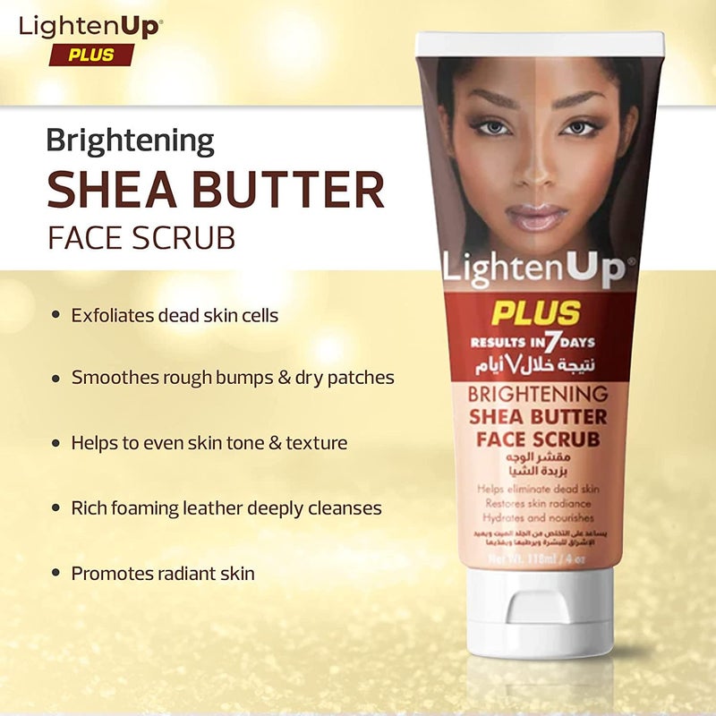 LIGHTENUP Brightening Face Wash - 4 fl oz / 118 ml - Face Scrub Exfoliator, Natural Shower Gel, with Coconut Oil, Papaya, Shea Butter for All Skin Types - Image 3