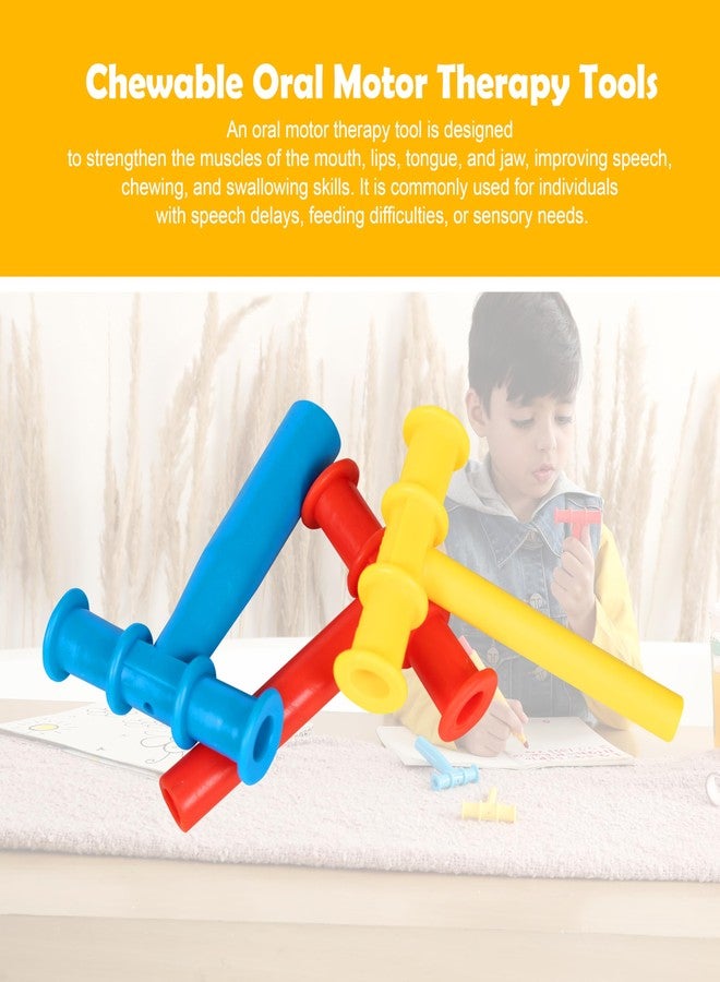 أنبوب مضغ حسي على شكل حرف T من أبلي، غير سام، أداة لعلاج النطق، يطور مهارات العض لدى الطفل بأمان، آمن للغسل في غسالة الصحون، أحمر، للأطفال الذين يعانون من اضطراب المعالجة الحسية (أصفر) - Image 2