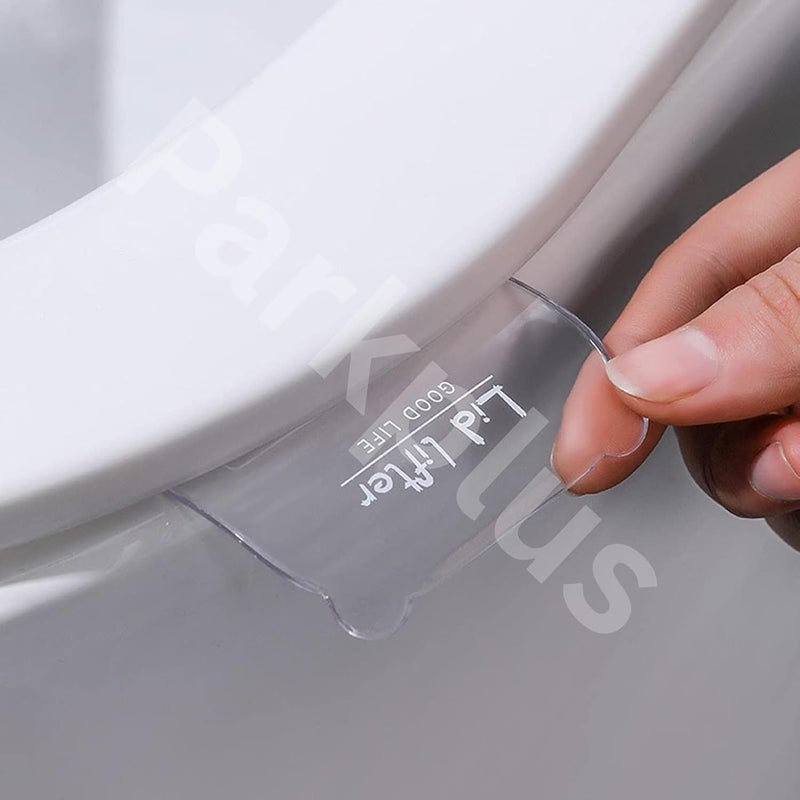 Parkplus Toilet Seat Lifter Self-Adhesive Toilet Seat Holder With Double Tape Toilet Seat Lifter Handle Clip Water Closet Toilet Lifter Avoid Direct Contact With Cover&Seat(Multi) Plastic (Pack Of 6) - Image 5