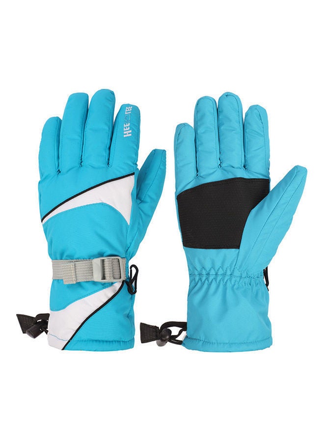 NIBEMINENT 1 Pair of Outdoor Full-Finger Warm Mittens Thermal Gloves Blue 36.00 x 3.50 18.00cm  - Image 1