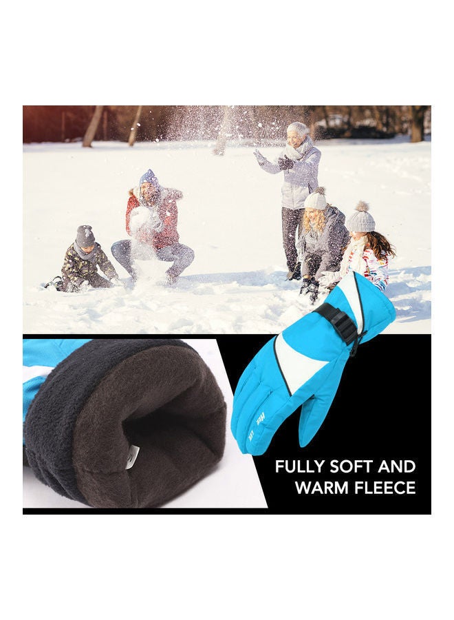 NIBEMINENT 1 Pair of Outdoor Full-Finger Warm Mittens Thermal Gloves Blue 36.00 x 3.50 18.00cm  - Image 3