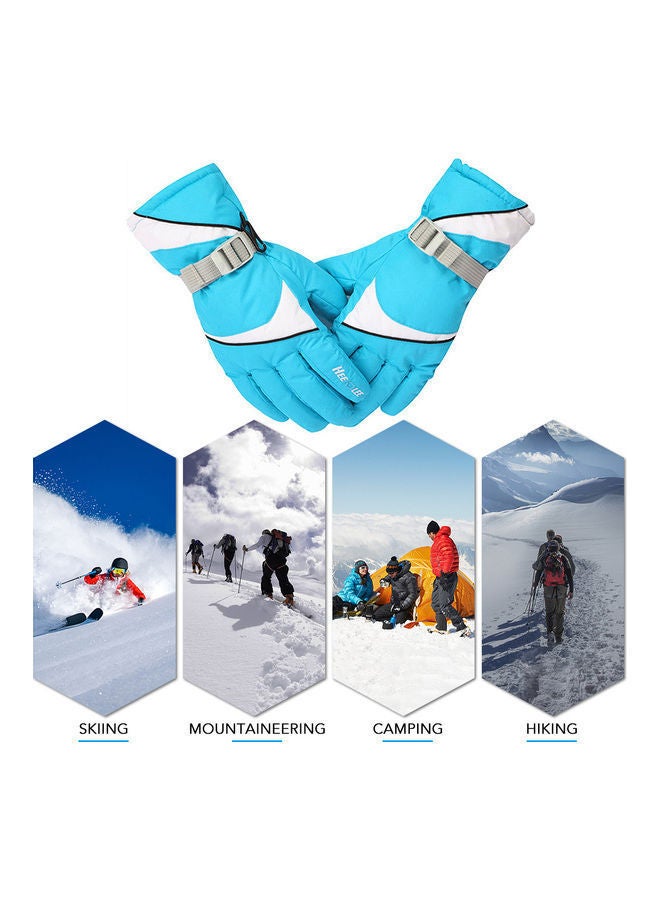 NIBEMINENT 1 Pair of Outdoor Full-Finger Warm Mittens Thermal Gloves Blue 36.00 x 3.50 18.00cm  - Image 4