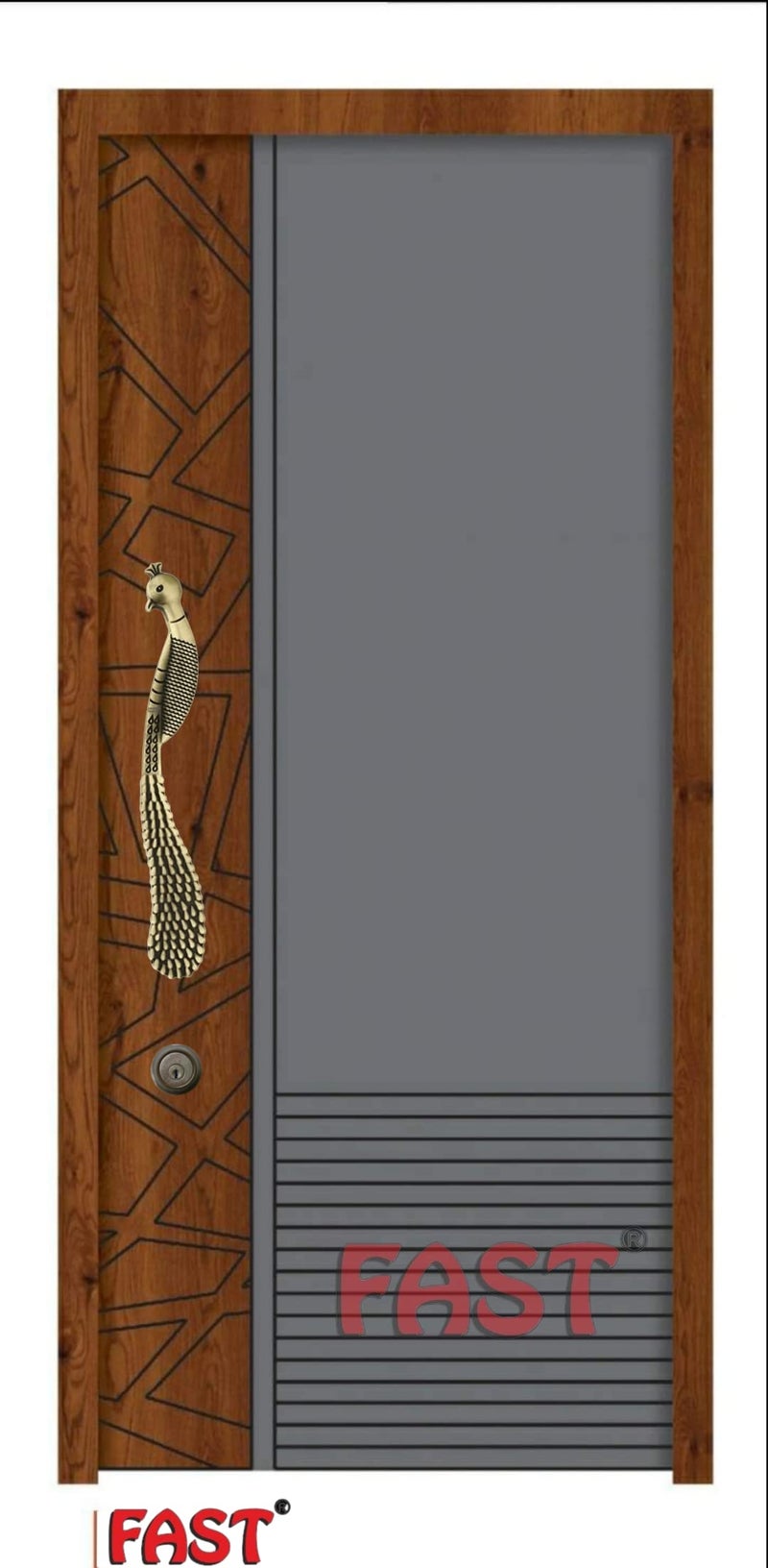 FAST DH16Z Premium Peacock Brass Antique Door Handle Pull for Wooden Main Door and Temple Door (12 Inch 1 Pcs) - Image 5