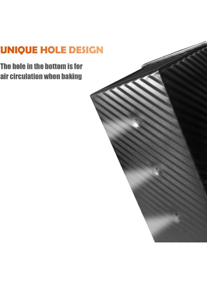 CHEFMADE Loaf Pan with Lid Non-Stick Bakeware Carbon Steel Bread Toast Mold with Cover for Baking Bread FDA Approved - Black - Image 4