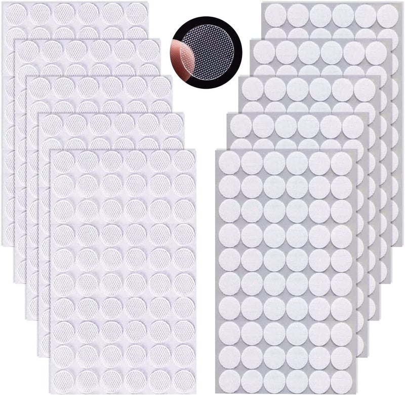 Self Adhesive Dots600 Pcs 300 Pairs 07820 mm Diameter Transparent Sticky Back Thin Clear Dots with AdhesiveHook  Loop Dots with Waterproof Sticky Tapes Desirable for ClassroomOfficeHome