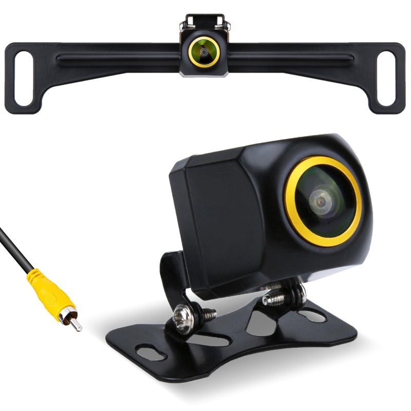 ecocstm Backup Camera, Reverse Camera for Car, AHD 1080P Back Up Cameras, Metal Housing 170 Degree Wide View Angle License Plate Backup Camera, IP68 Waterproof Rear Camera for Truck SUV RV - Image 1
