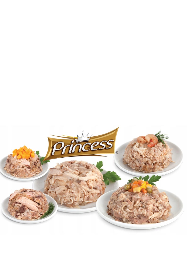 Princess Premium Classic Pouches Chicken and Tuna with Rice & Shrimp 70g  - Image 3