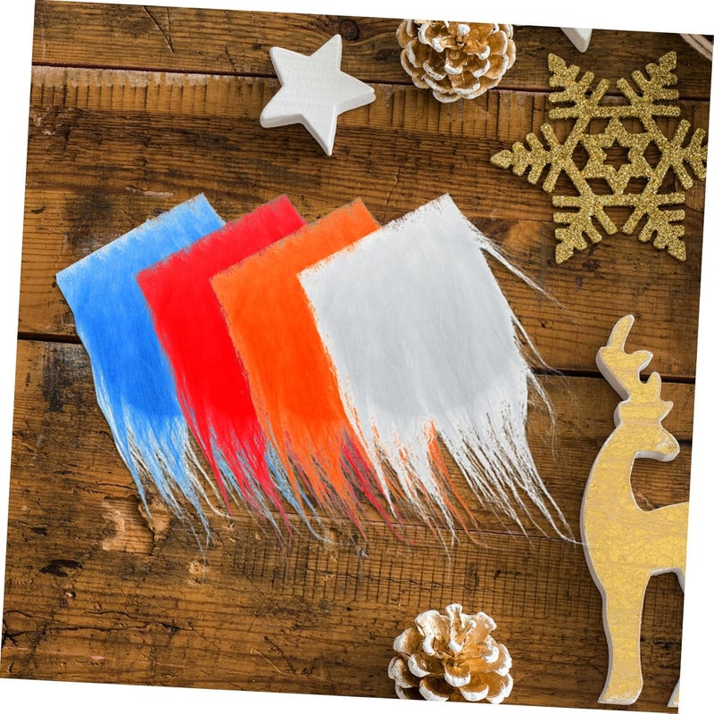 Durability boost selected material STOBOK 5sets Handmade Gnome Beards Faux Fur Fabric Self-Adhesive Dwarf Beard for Boys and Girls Crafts Protective coating - Image 4