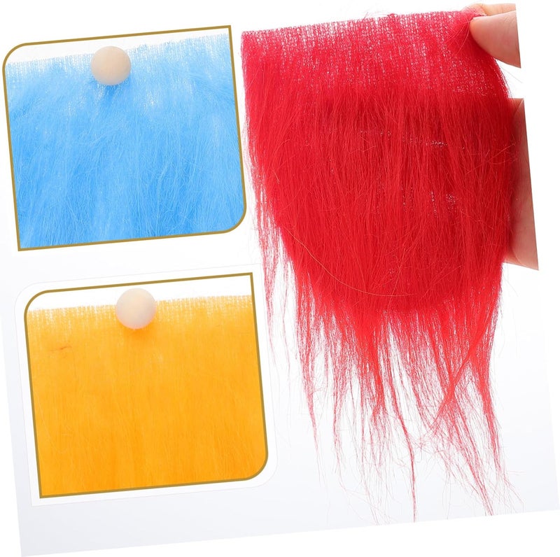 Durability boost selected material STOBOK 5sets Handmade Gnome Beards Faux Fur Fabric Self-Adhesive Dwarf Beard for Boys and Girls Crafts Protective coating - Image 2