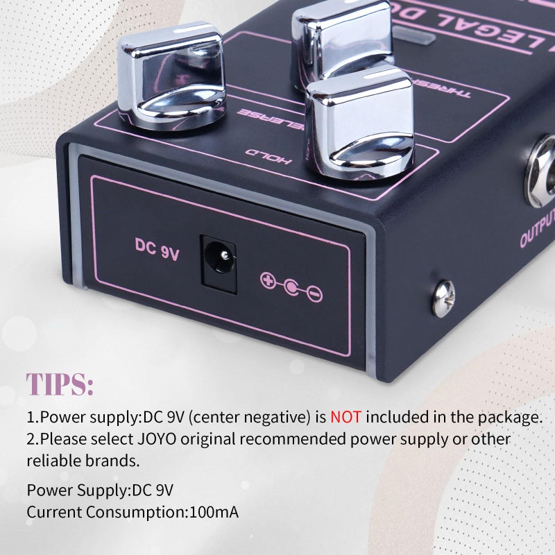 JOYO Noise Gate Pedal Noise Suppressor Guitar Pedal Noise Killer and Reduction Hum for Electric Guitar 4 Cable Method (LEGAL DONE R-23) - Image 4