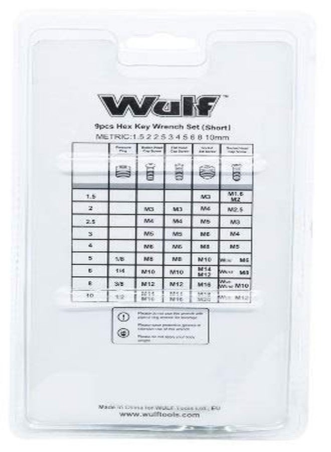 Wulf L-Shape Metric Short Hex Key Set (Set of 9) | Heavy-Duty Chrome Vanadium Steel Allen Wrench Set | Compact High-Torque Hex Keys for Home Repair, Bicycle, DIY & Professional Maintenance - Image 2