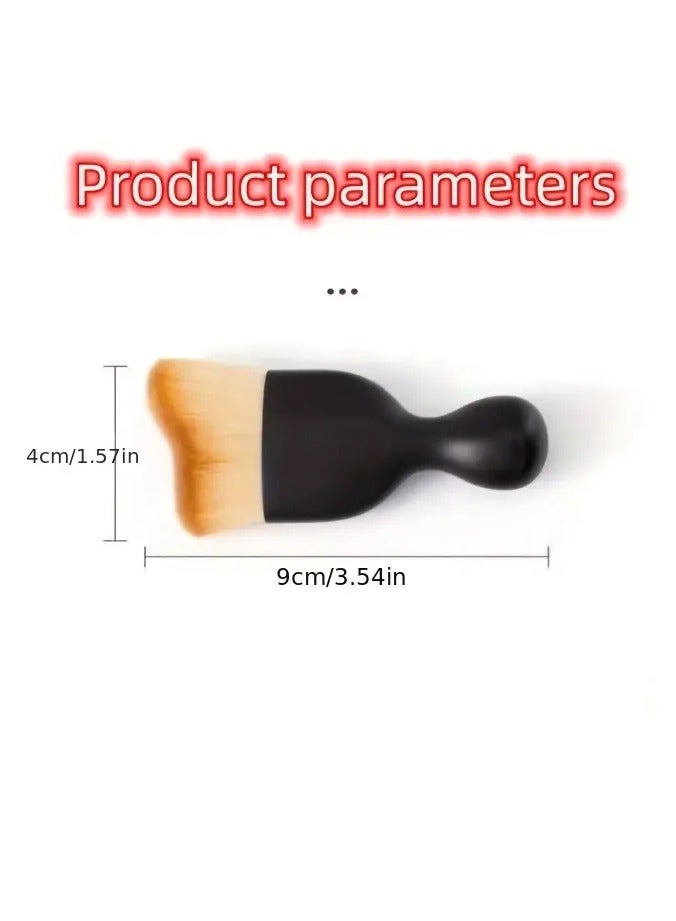 ORiTi 2 PCS Foundation Powder Brush Face Blender Brush Bllush Thick and Dense S Shape Top Multi function Cosmetic Makeup Brush Liquid Cream Mineral Blending Buffing Concealer Brush - Image 3