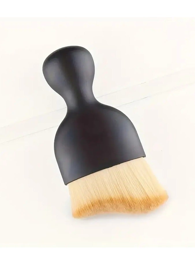 ORiTi 2 PCS Foundation Powder Brush Face Blender Brush Bllush Thick and Dense S Shape Top Multi function Cosmetic Makeup Brush Liquid Cream Mineral Blending Buffing Concealer Brush - Image 4