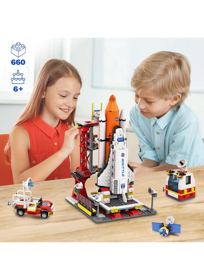 WishaLife WishLife City Space Exploration Shuttle Toy - Building Blocks Sets for 6 7 8 9 10 11 12 Year Old Boys Girls, Mars Rover, Launcher, Satellite, Aerospace Spaceship Toys Gifts for Kids Age 6-12 (660 PCS)  - Image 2