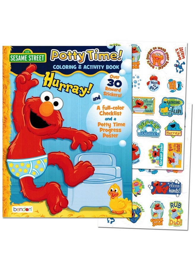 Bendon Publishing - Sesame Street"Potty Time" Potty Training Coloring And Activity Set With Progress Chart And Reward Stickers - Image 1