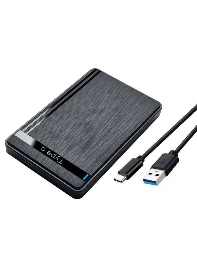 Brushed 2.5 Inch USB2.0/3.0/3.1Type-C Solid State Note Mobile Hard Disk Box SATA String-Color:USB 3.1  - Image 1