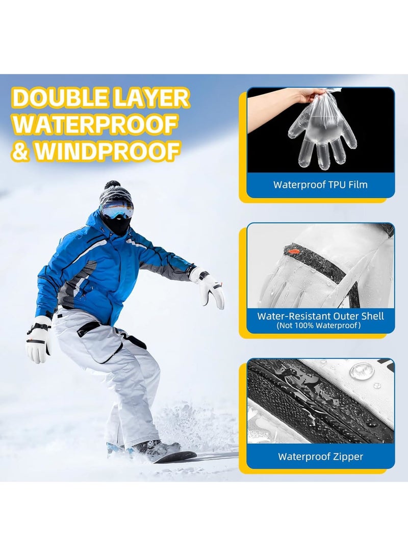 SYOSI Winter Gloves, Premium Thermal Insulated Waterproof Ski Gloves for Men and Women, Warm Snow Gloves for Skiing Snowboarding - Image 3