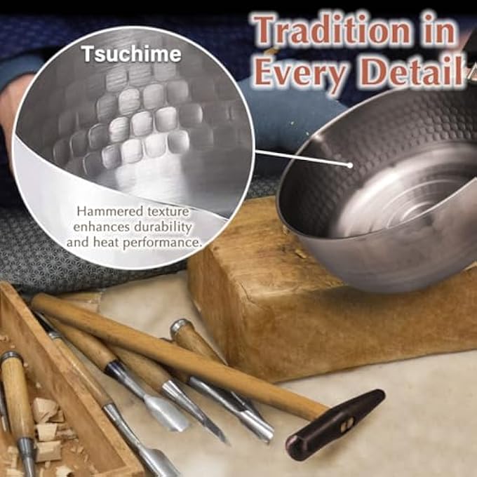 TIKUSAN Yukihira Pot Traditional Japanese Saucepan Stainless Steel Made In Japan With Two Sided Pour Spouts 79Inch20Cm - Image 3