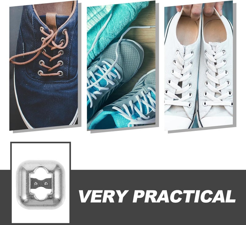 4-pcs Metal No Tie Shoe Lace Fasteners Clips Buckles Ends for Sneakers Casual Canvas Shoes DIY Fastening - Image 3