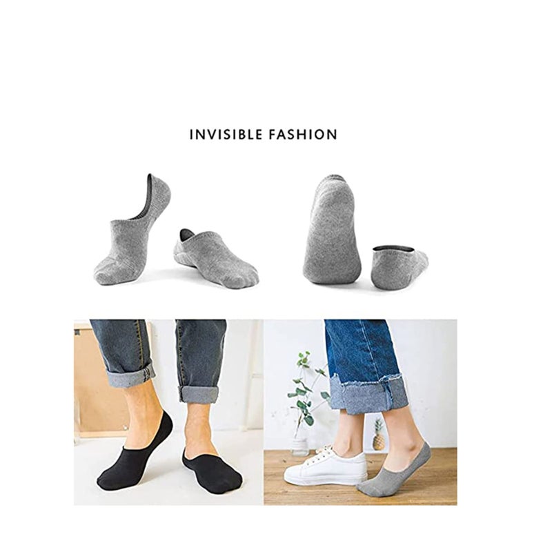 Barakah جوارب نسائية منخفضة القطع غير قابلة للانزلاق، جوارب نسائية غير مرئية مع أصابع معززة غير قابلة للانزلاق رقيقة غير مرئية بطانة قارب منخفضة القطع قطن (3 أزواج) - Image 5
