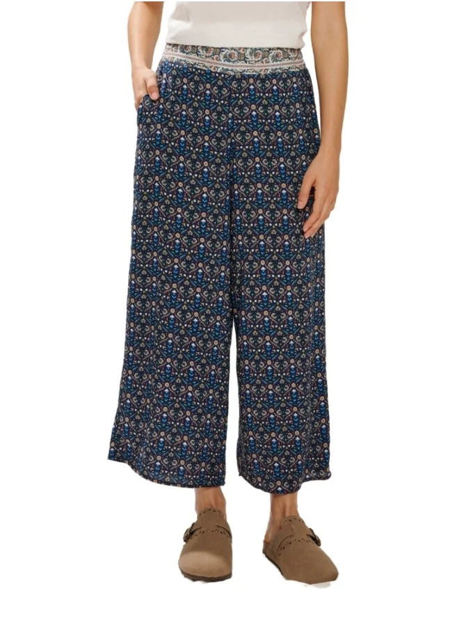 HaILYS Bohemian Print High-Waisted Wide Leg Pants