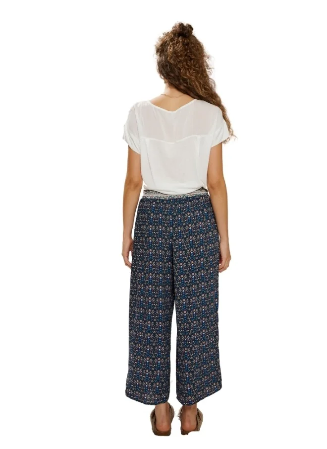 HaILYS Bohemian Print High-Waisted Wide Leg Pants