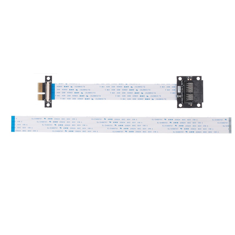 كابل تمديد مرن PCI-E 1X FPC بموصل أفقي أسود - Image 1