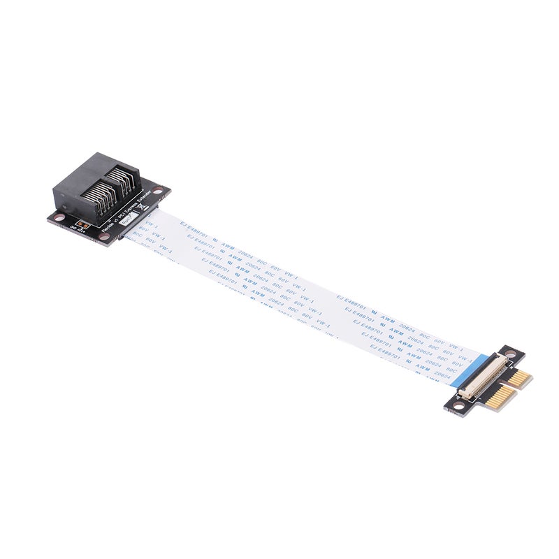كابل تمديد مرن PCI-E 1X FPC بموصل أفقي أسود - Image 4