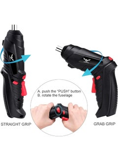 DMG TECH Electric Screwdriver Led Light Cordless Screwdriver With 3 Gear Torque And Smart Chuck Screw Guns Twistable Handle 48 In 1 Rechargeable Screwdriver For Furniture Assembly Home Diy Projects  - Image 3