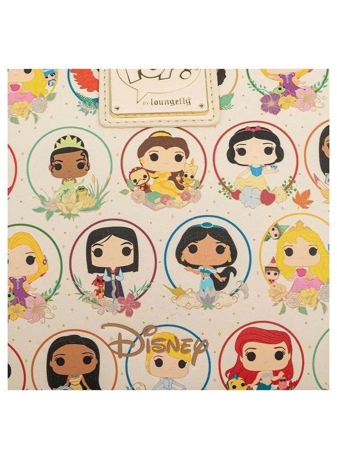لاونج فلاي حقيبة يد نسائية من Loungefly Pop Disney Princess Circles، حقيبة كروس بودي، محفظة - Image 2