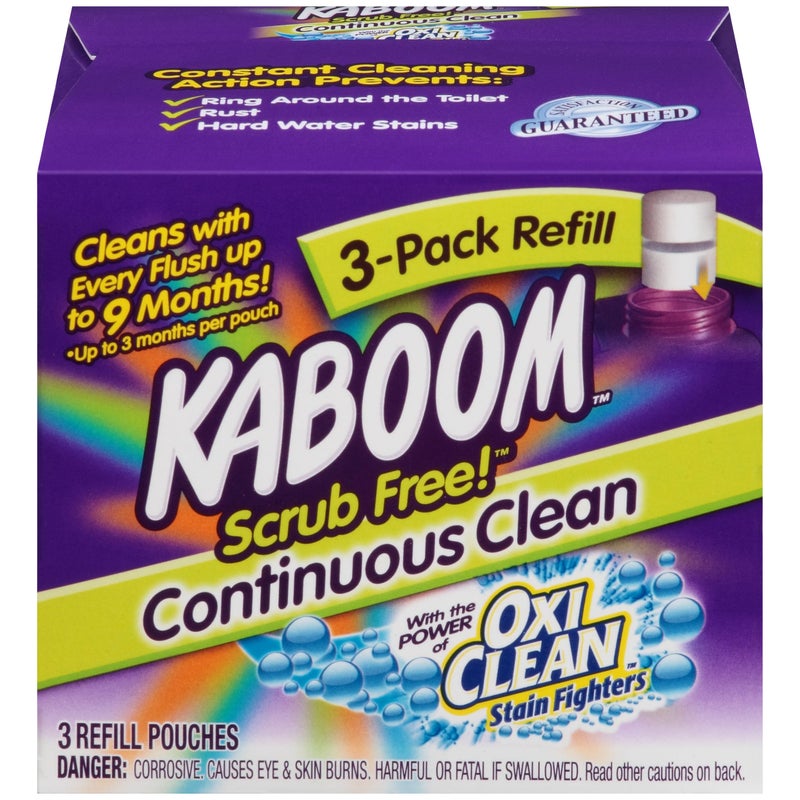 KABOOM 3-Pack Refill â€“ Kaboom Scrub Free! Continuous Clean with OxiClean - Image 1