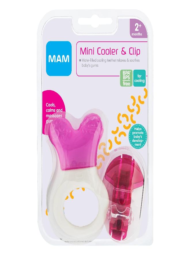 MAM Mini Cooler Teether with Clip, Girl, 2+ Months, 1-Count - Image 2
