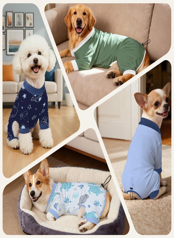 Glittme 4 Pack Dog Pajamas for Small Dogs Girl Boy, Soft Stretchy Puppy Onesies Jumpsuit, Breathable Pet Pjs Clothes for Sleeping & Anti-Shedding, Cute Doggy Apparel Vest - Image 2