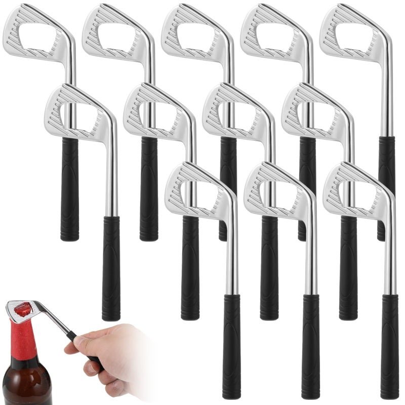 Silver Alloy Golf Bottle Opener Set Of 12 Perfect Groomsmen Gift - Image 2