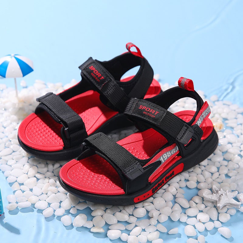 Children'S Sandals Summer Boys' Sports Soft Sole Beach Shoes Medium And Large Children'S Anti-Slip Open-Toe Sandals - Image 3