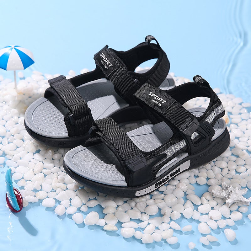 Children'S Sandals Summer Boys' Sports Soft Sole Beach Shoes Medium And Large Children'S Anti-Slip Open-Toe Sandals - Image 4