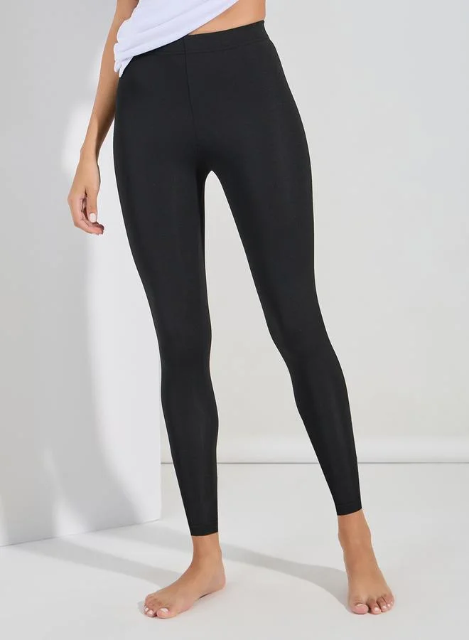 Styli NYC Slogan Longline T-Shirt & Leggings Set