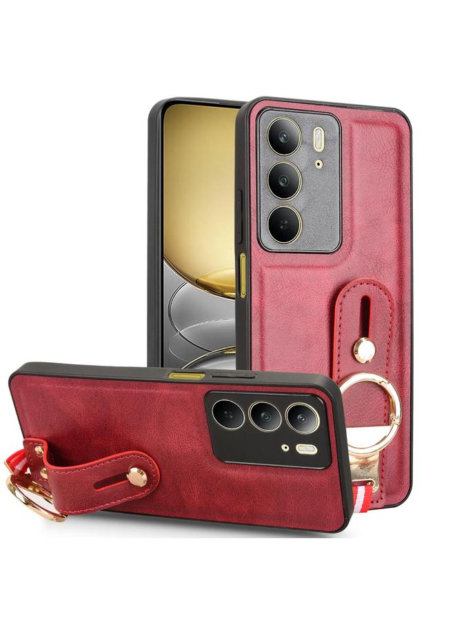 erorex Case For Realme C75 Wristband Leather Back Phone Case - Image 1